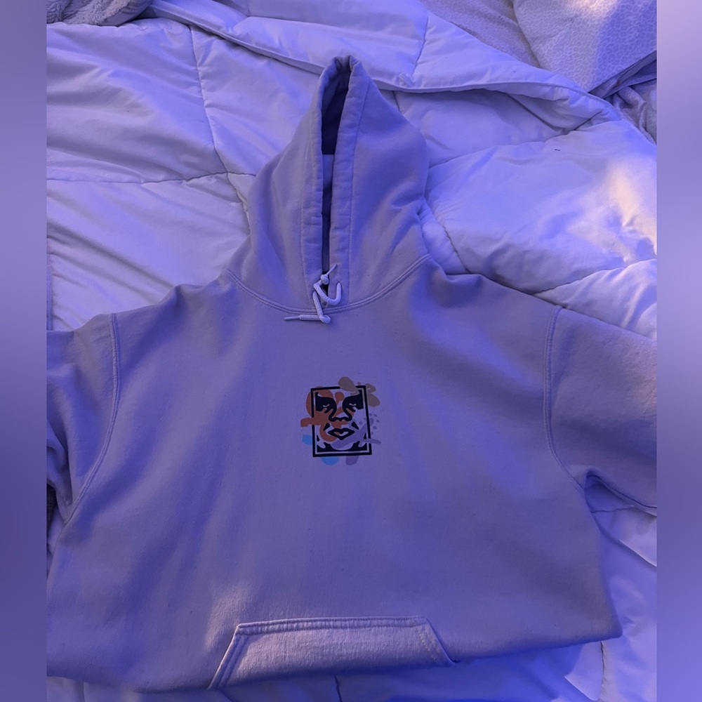 Obey light purple hoodie